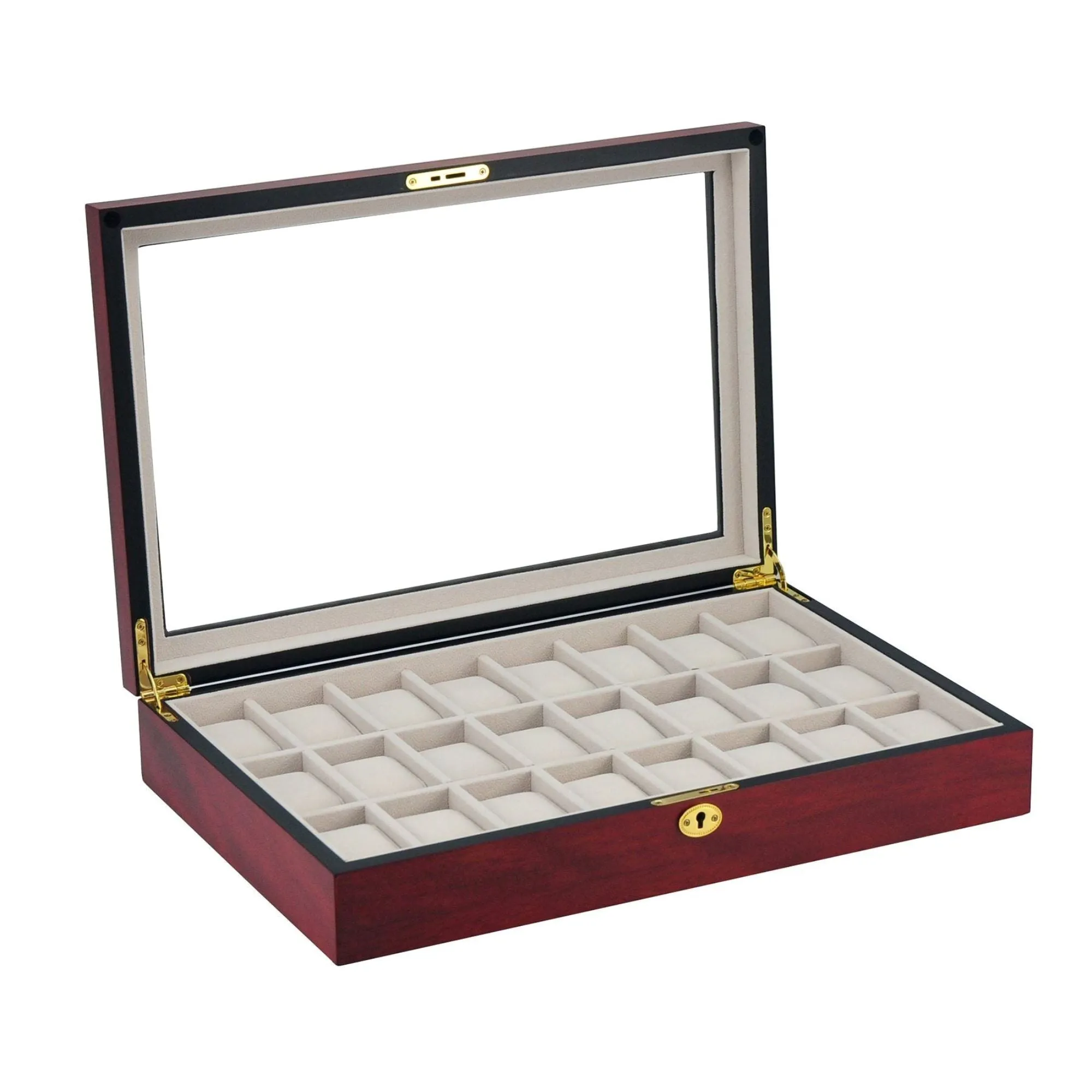 24 Slots Wooden Watch Box