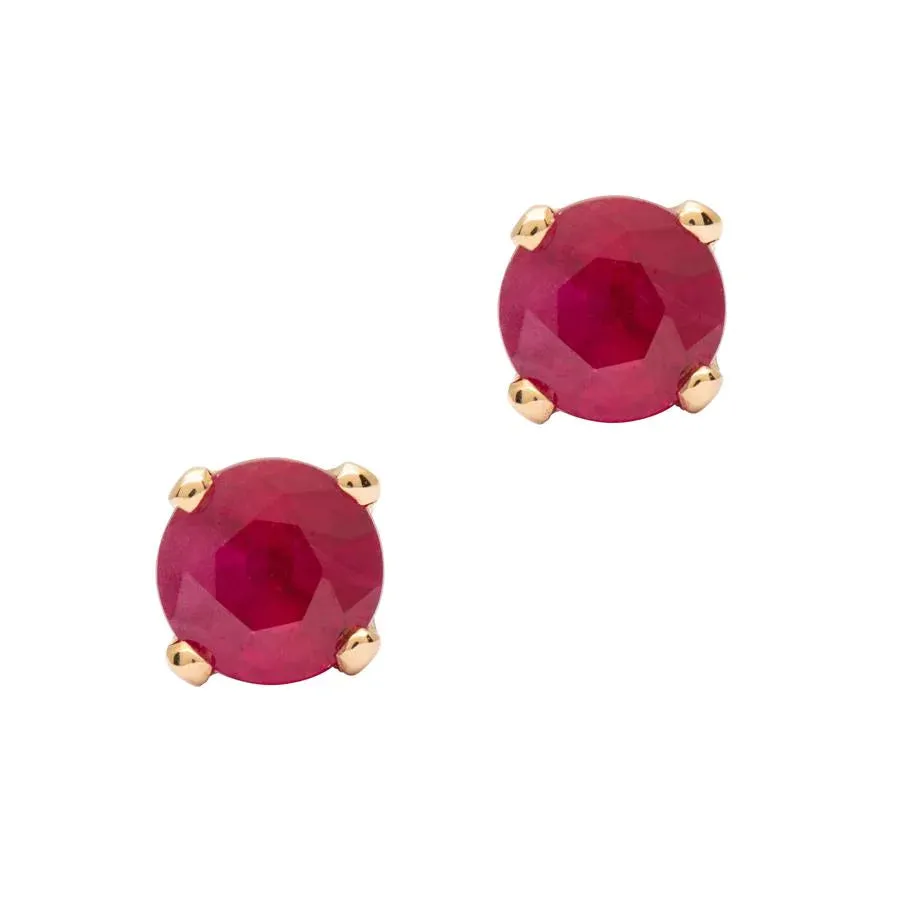 3.5mm Birthstone 14K Gold Earring Studs