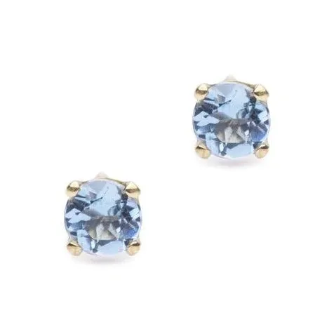 3.5mm Birthstone 14K Gold Earring Studs