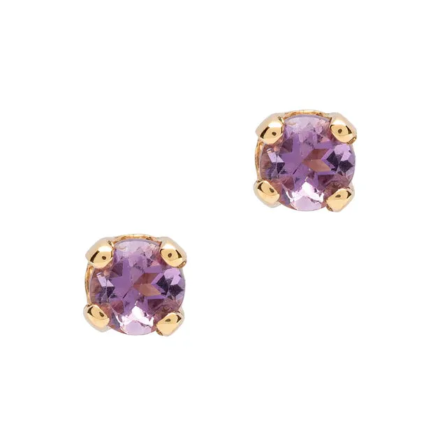 3.5mm Birthstone 14K Gold Earring Studs