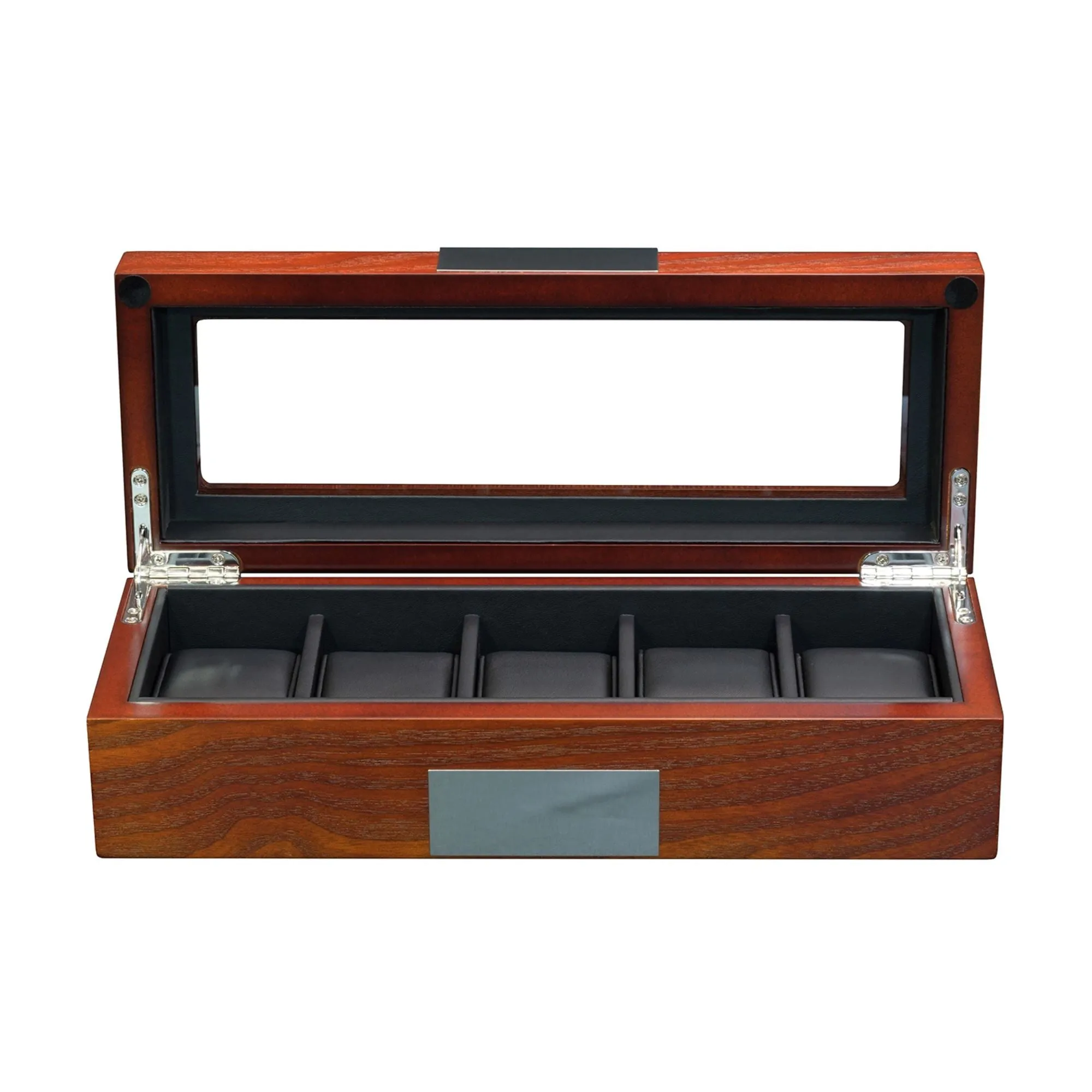 5 Slots Mahogany Wooden Watch Box