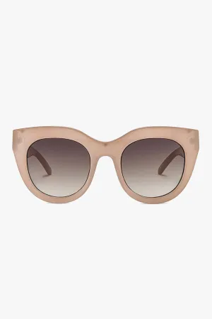 Air Heart Oversized Cat Eye Oatmeal Sunglasses