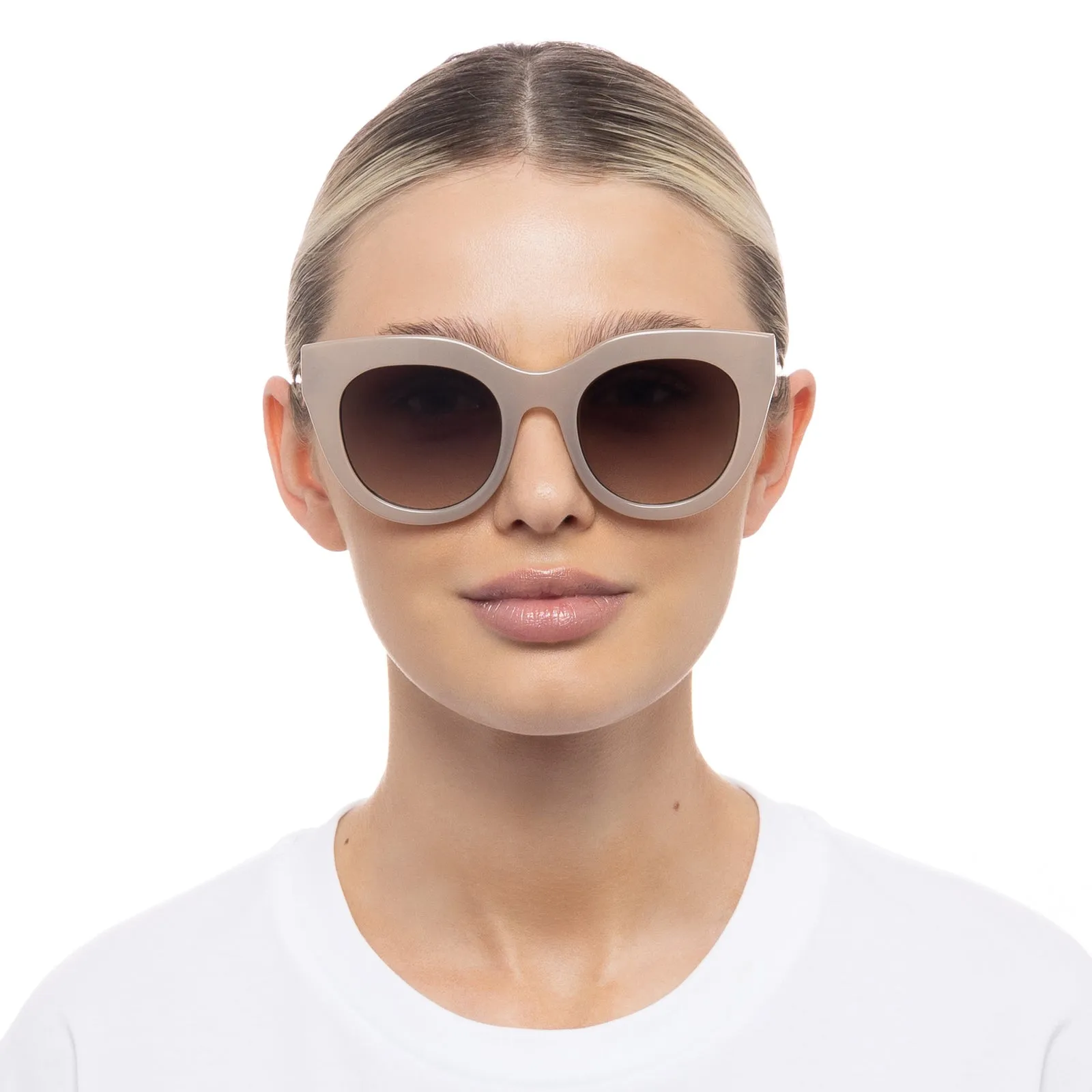 Air Heart Sunglasses - Oatmeal