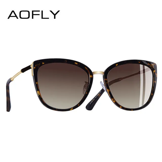 Aofly Women's Polarized Alloy Cat Eye Sunglasses A105