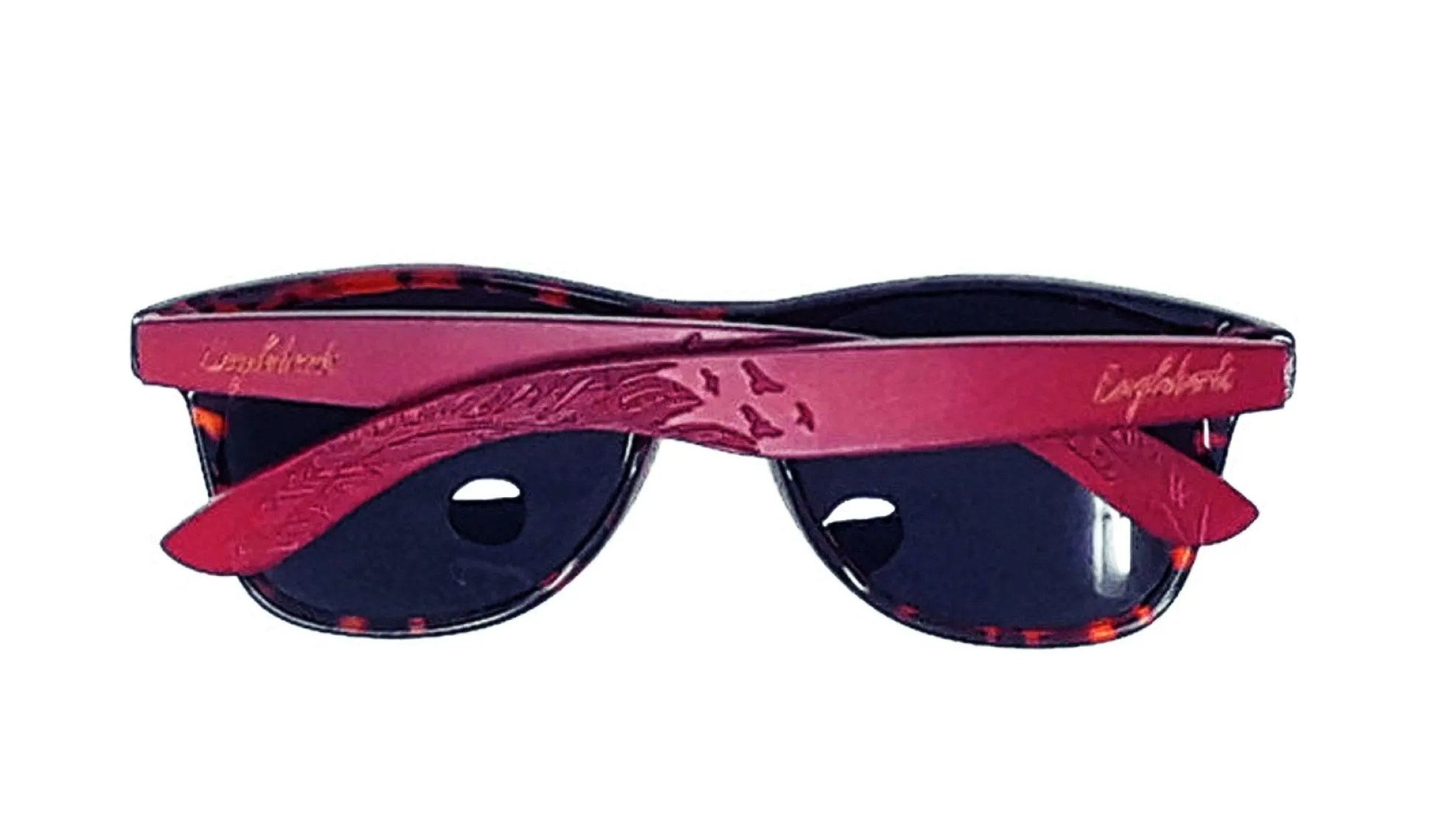 Bamboo Red Tortoise Sunglasses with Wood Case