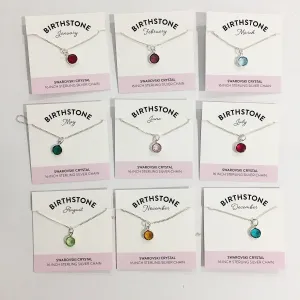 Bec Platt Designs Birth Stone Necklaces - Silver Various