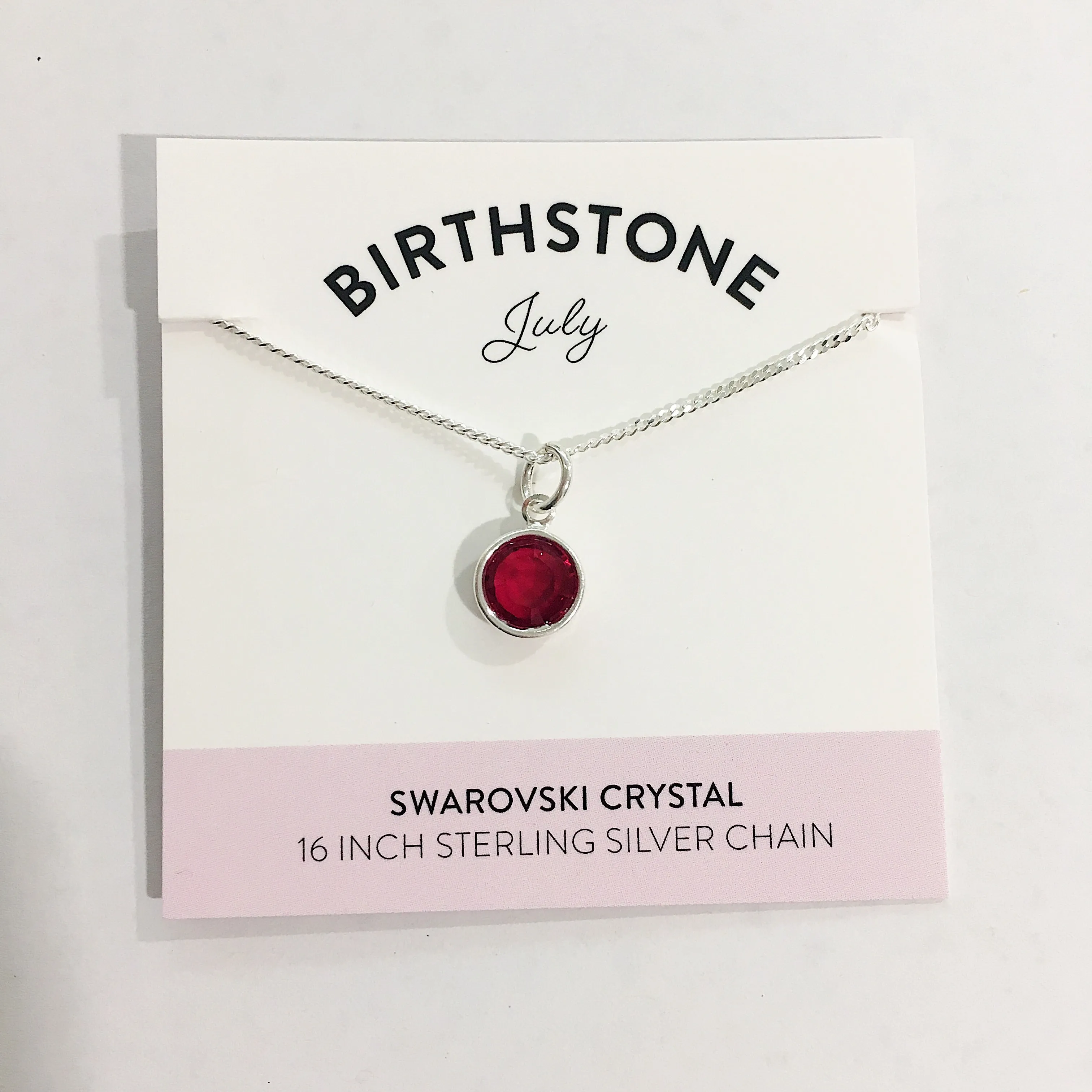 Bec Platt Designs Birth Stone Necklaces - Silver Various