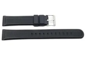 Black Rubber Casio Style 20mm Watch Band