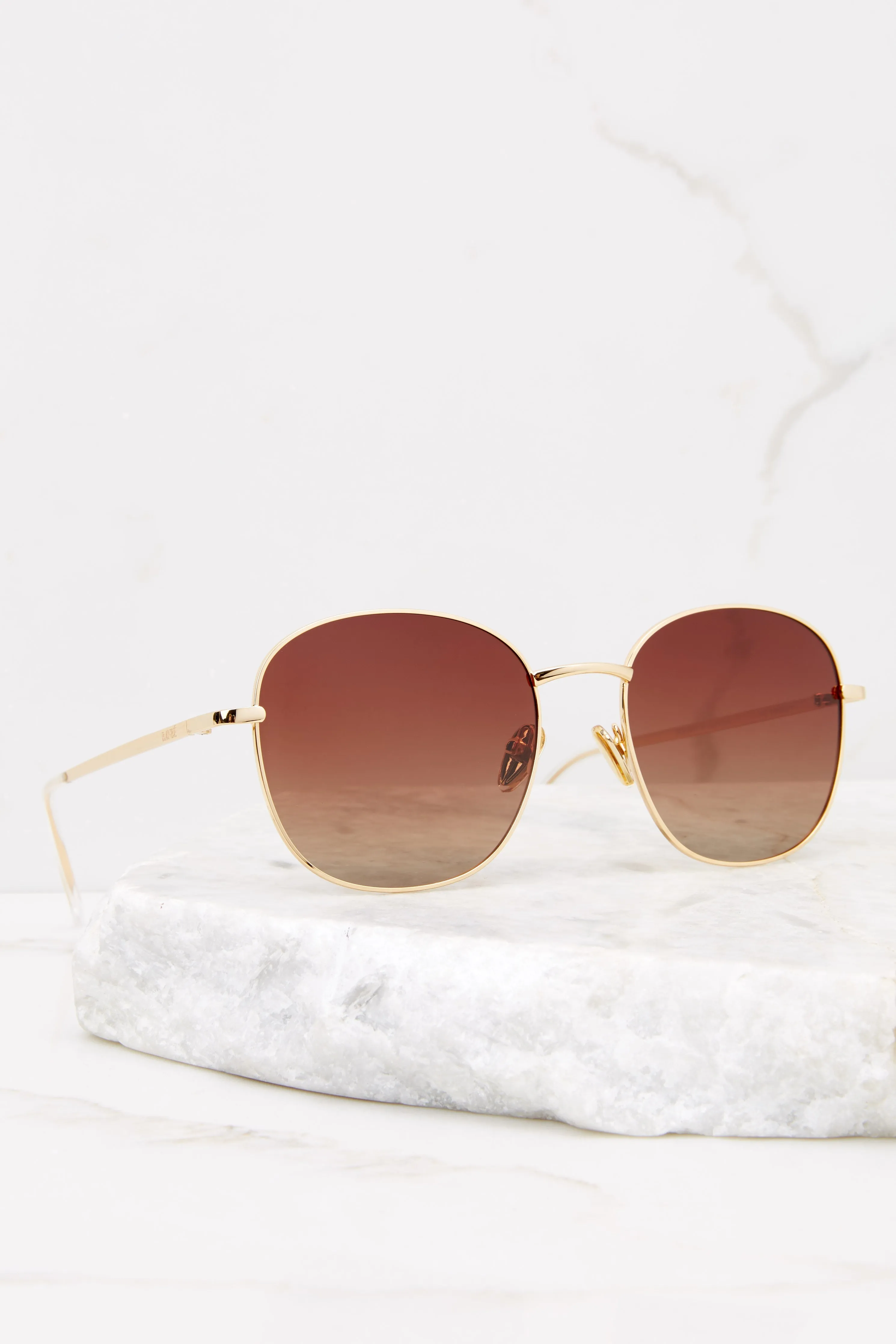 Brinkley Gold Brown Fade Sunglasses