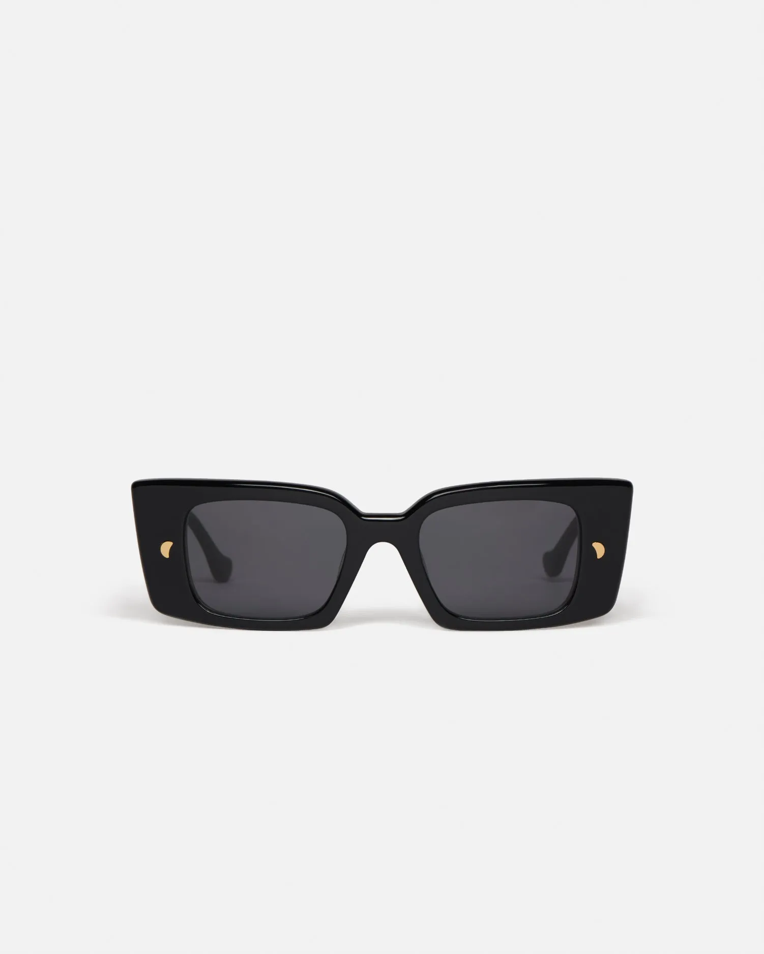 Carmel - Bio-Plastic Rectangle-Frame Sunglasses - Black