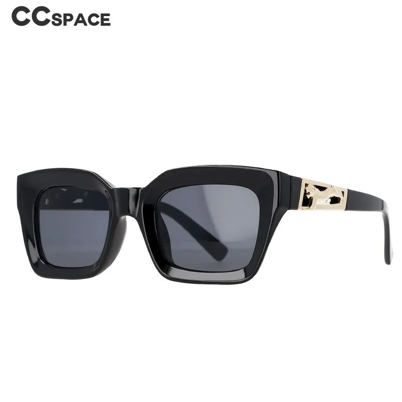 CCspace Women's Full Rim Square Cat Eye Resin Frame Sunglasses 51119