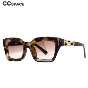 CCspace Women's Full Rim Square Cat Eye Resin Frame Sunglasses 51119