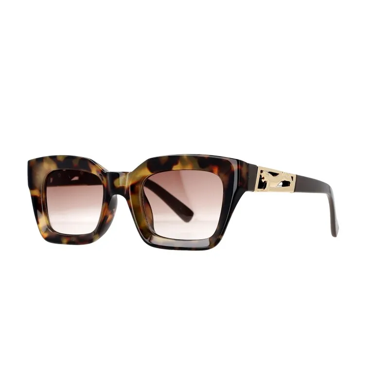 CCspace Women's Full Rim Square Cat Eye Resin Frame Sunglasses 51119