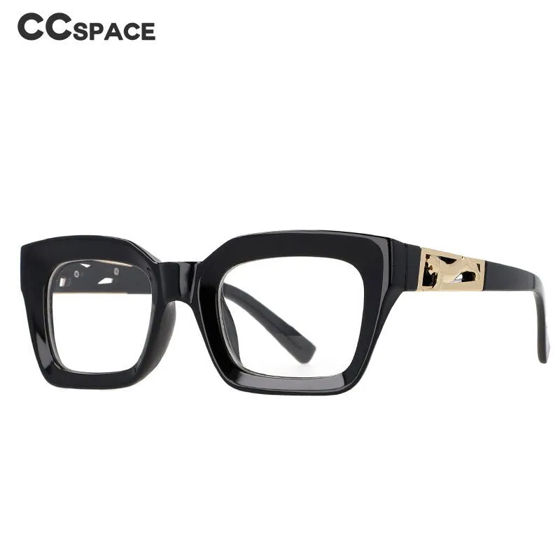 CCspace Women's Full Rim Square Cat Eye Resin Frame Sunglasses 51119