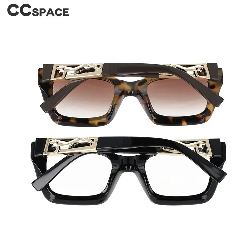 CCspace Women's Full Rim Square Cat Eye Resin Frame Sunglasses 51119