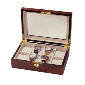 Cherry Wooden Watch Box for 8 Watches