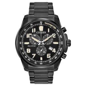 Citizen Eco Drive Brycen All Black Chronograph Watch AT2375-51E