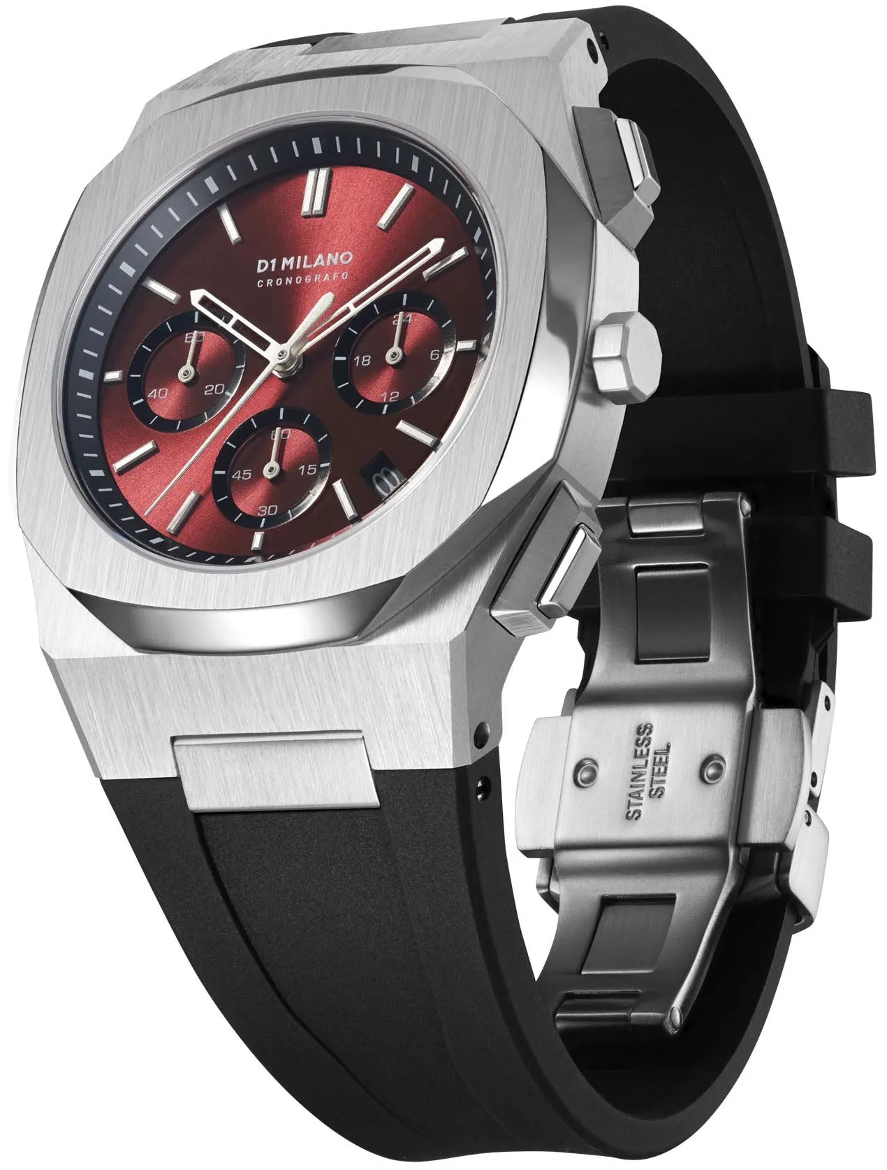 D1 Milano Watch Cronografo Burgundy