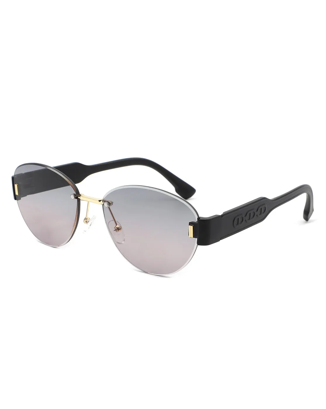 Dastriana - Round Chic Tinted Oval Frame Women's Sunglasses