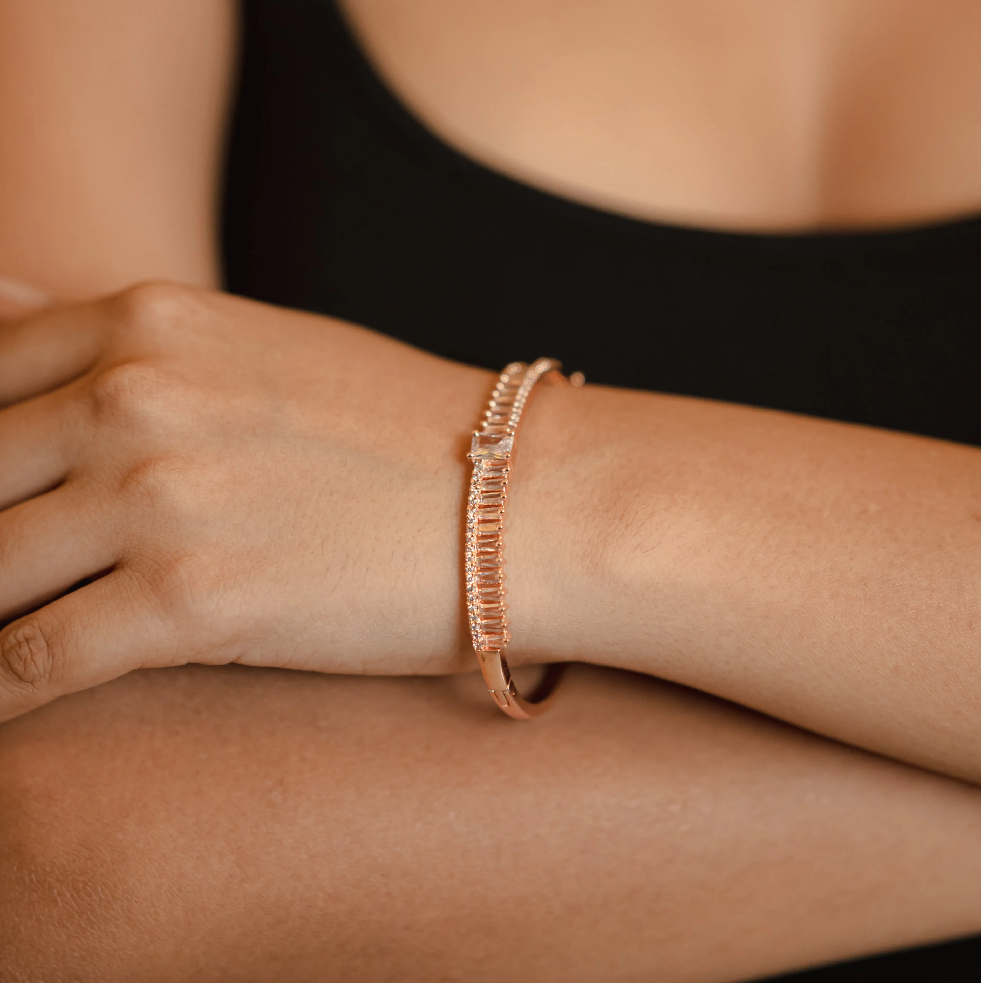 Elegance in White Rose Gold Bracelet