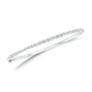 Graduated Round Diamond Bangle Bracelet