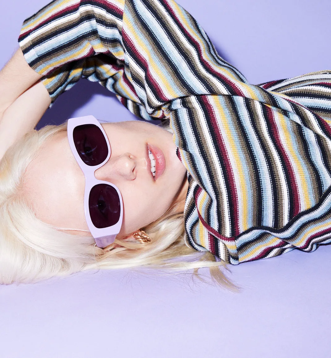 Illuminate Acetate Sunglasses - Lavender with Smoke Lens