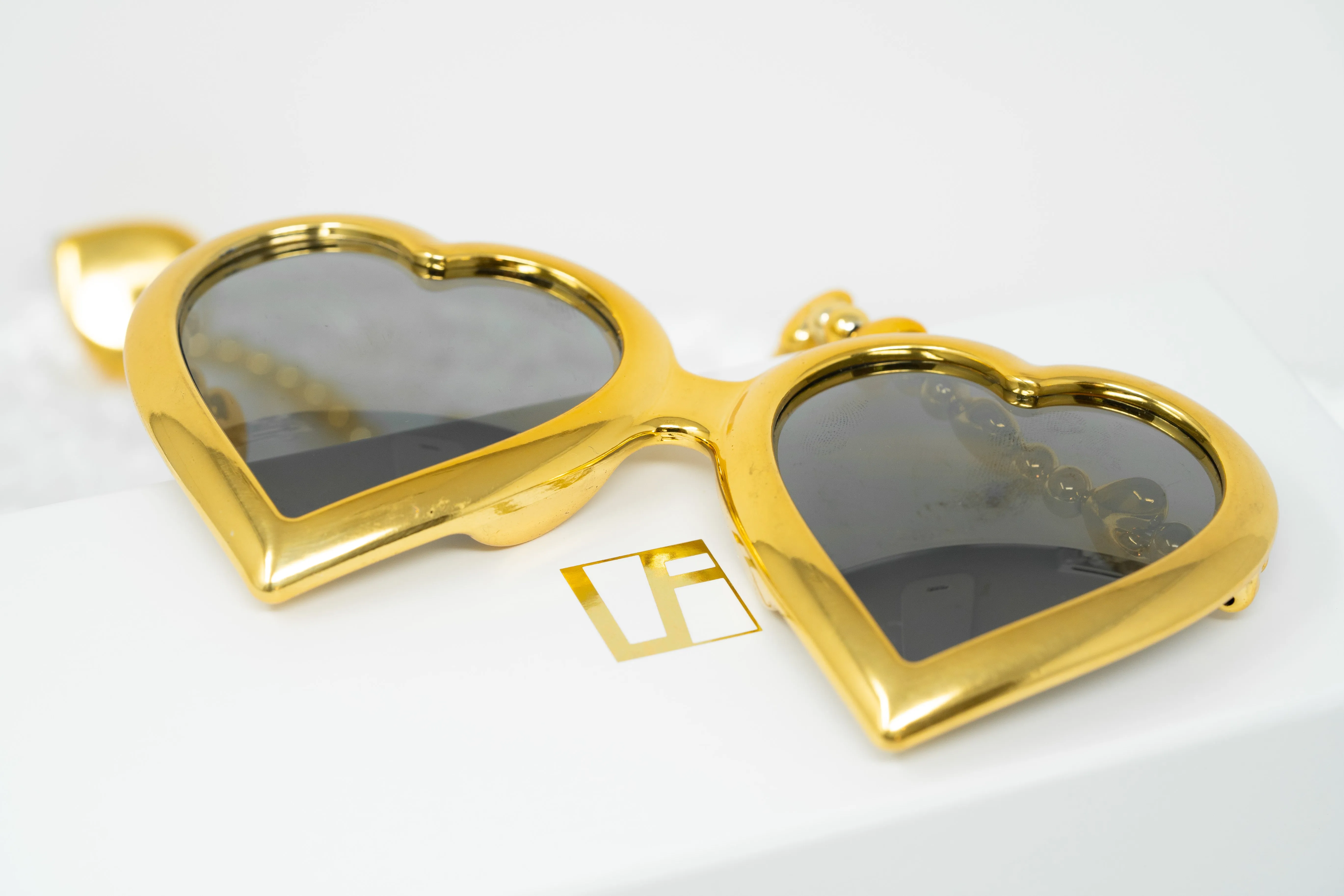 Jeremy Scott Ladies Heart Gold Sunglasses JSHEARTLCEXCLUSIVE