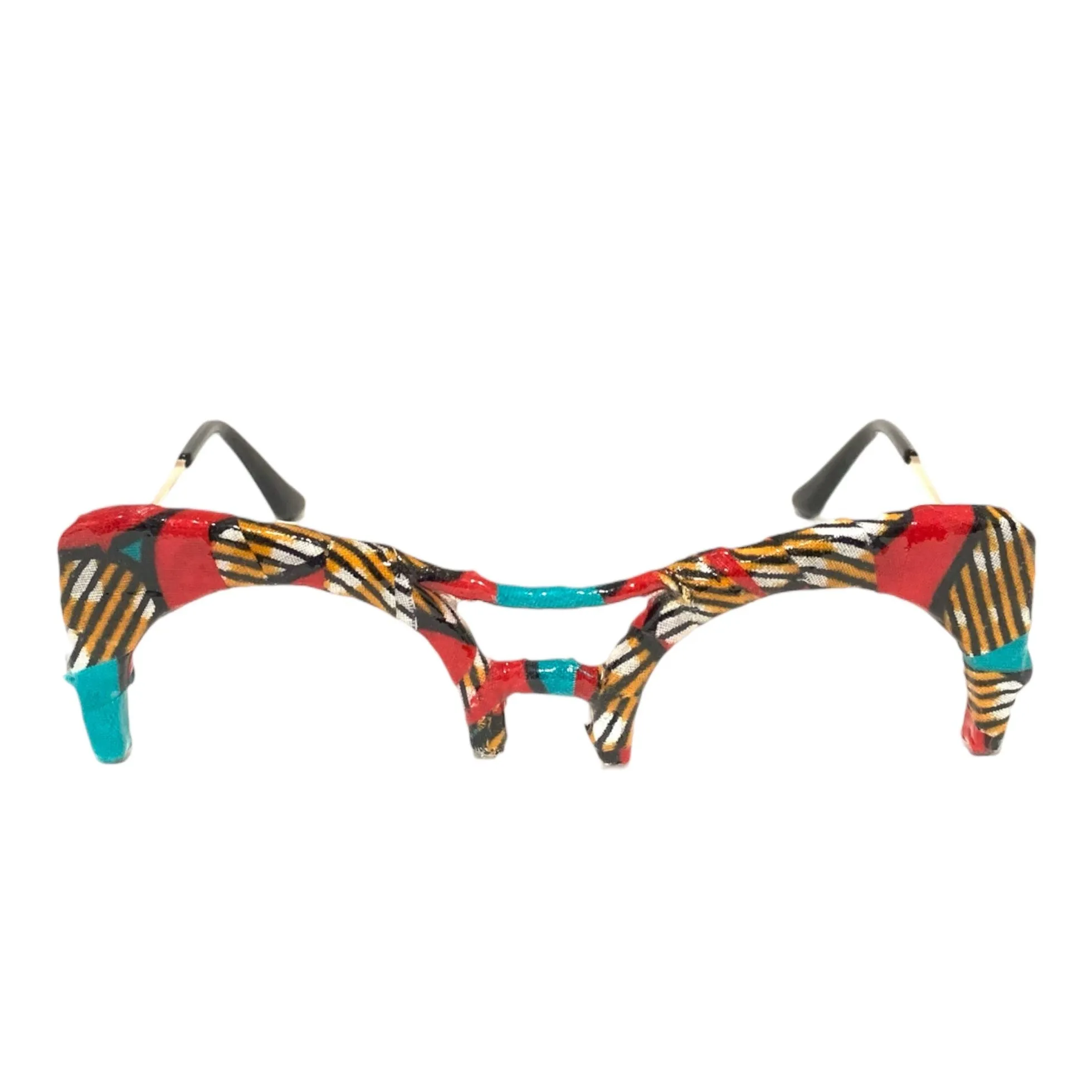 Khandie Woo Kente Lensless half frame Cat Eye- No lens