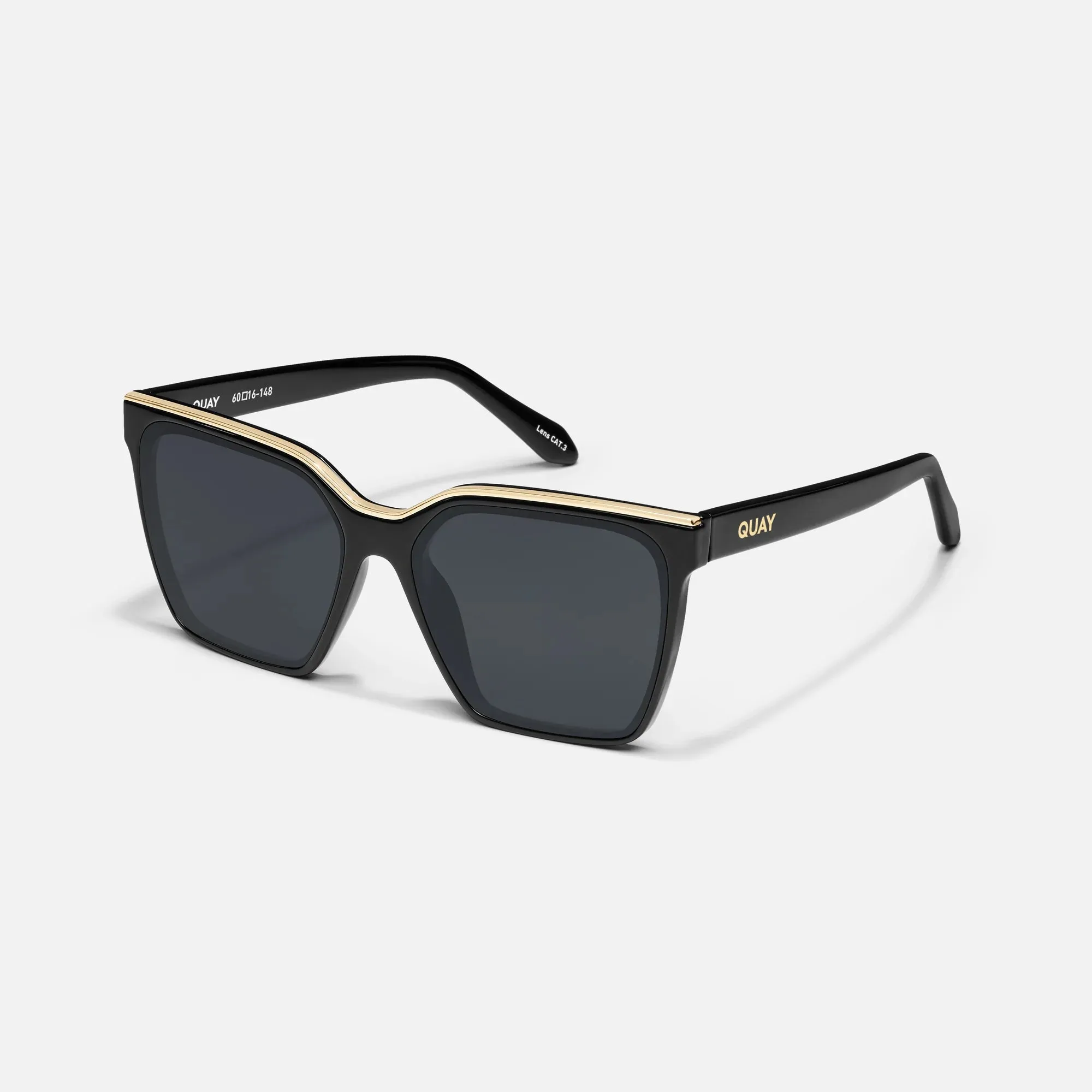 Level Up -Black Gold Frame / Smoke Polarized Lens