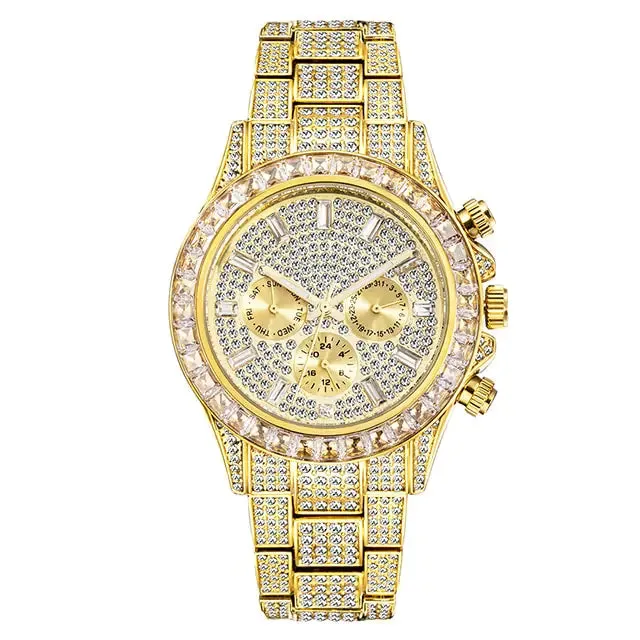 Luxury Diamond Coated Calendar Watches