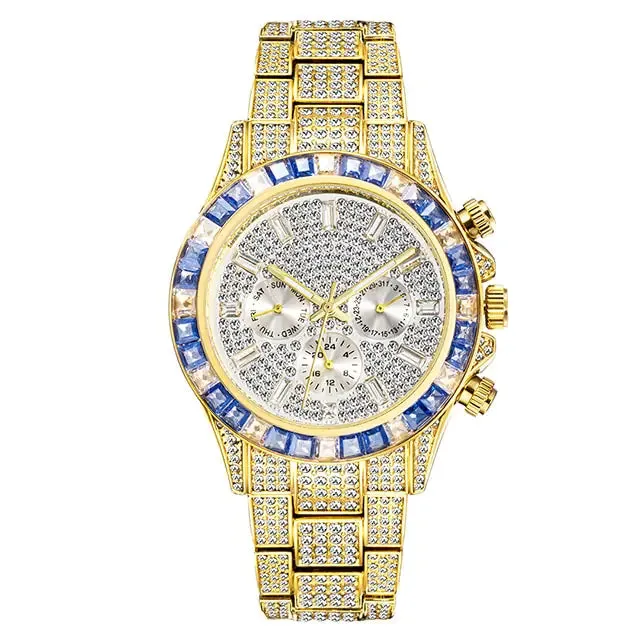 Luxury Diamond Coated Calendar Watches