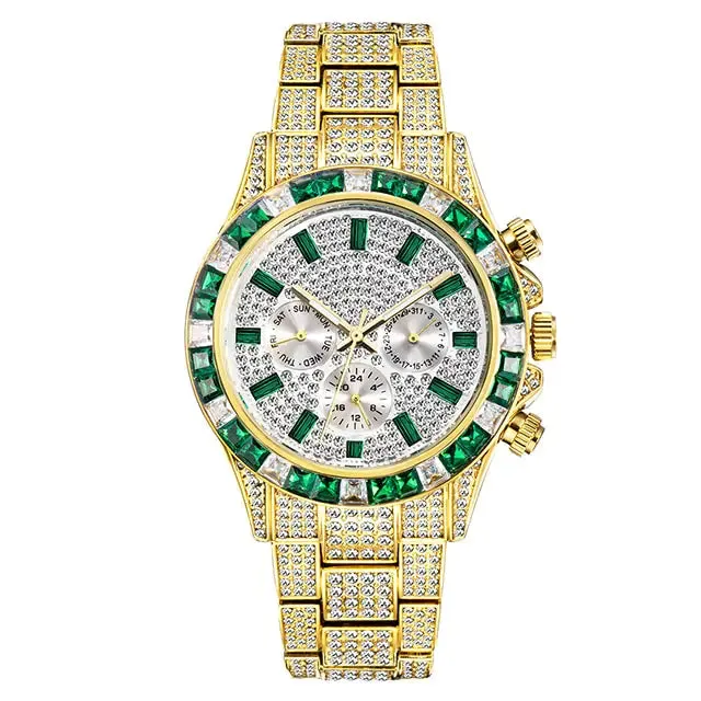 Luxury Diamond Coated Calendar Watches