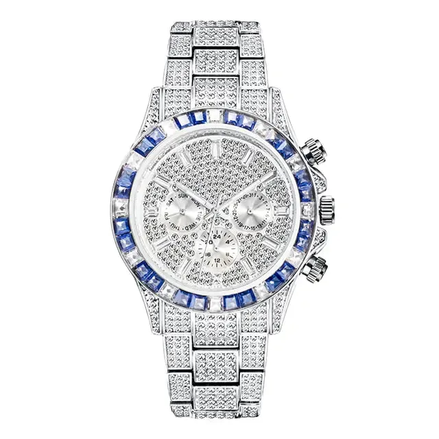 Luxury Diamond Coated Calendar Watches