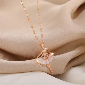 Luxury Zircon Crystal Clavicle Necklace Chain Necklace for Women