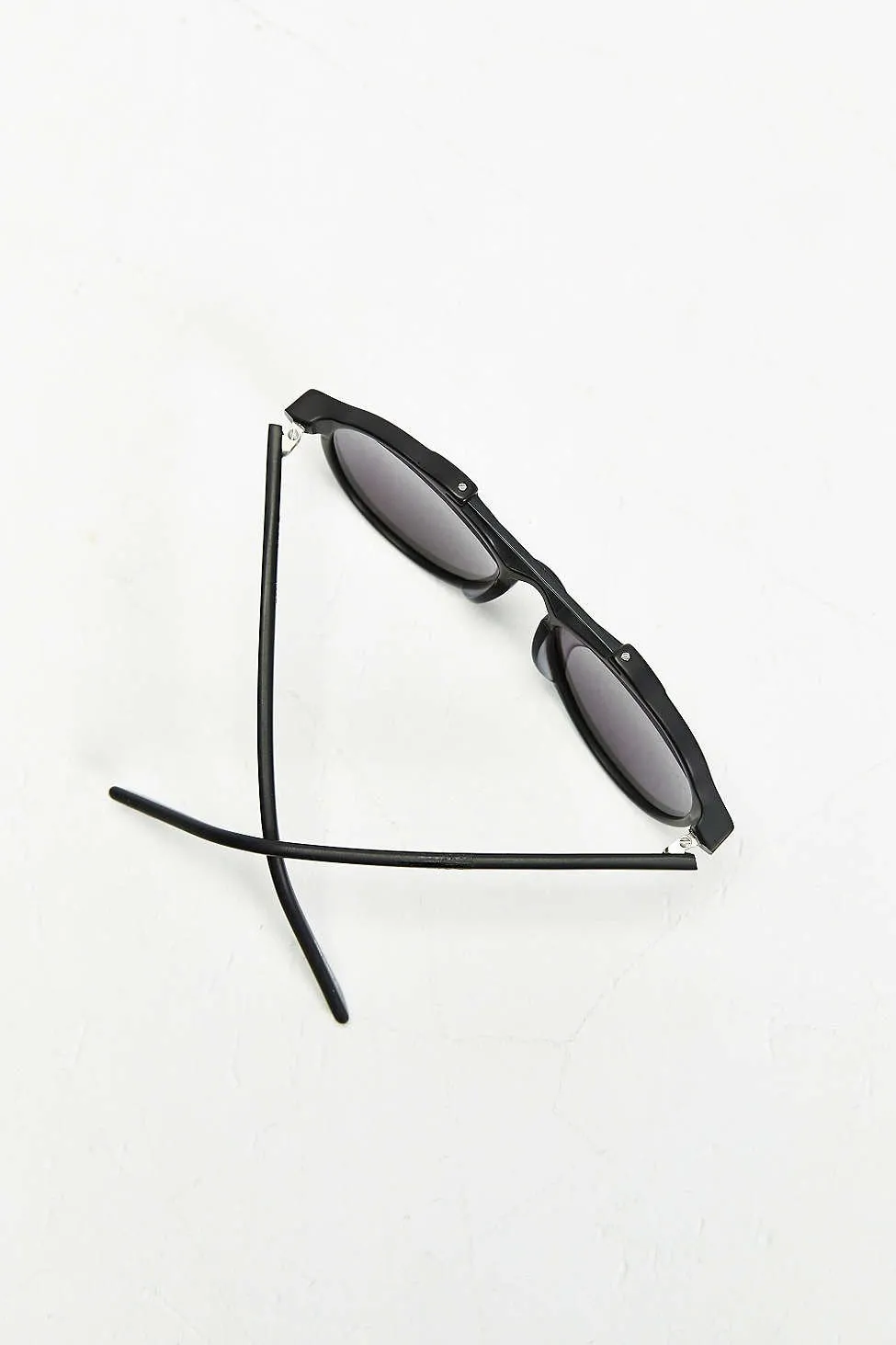 Matte Black Brow Bar Aviator Sunglasses