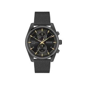 Men Skytraveller Black Sunray 44mm Watch