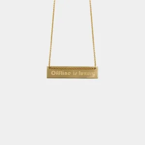 Offline is luxury - necklace - gold plated