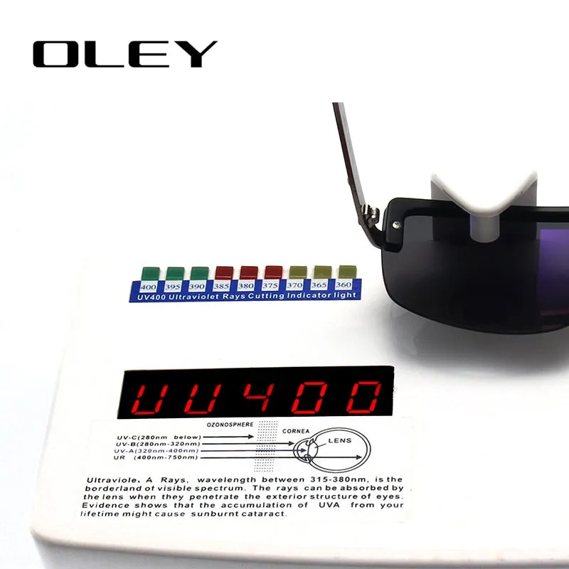 Oley Men's Frameless Polarized Sunglasses Classic Hd Pilot Uv400 Y4909