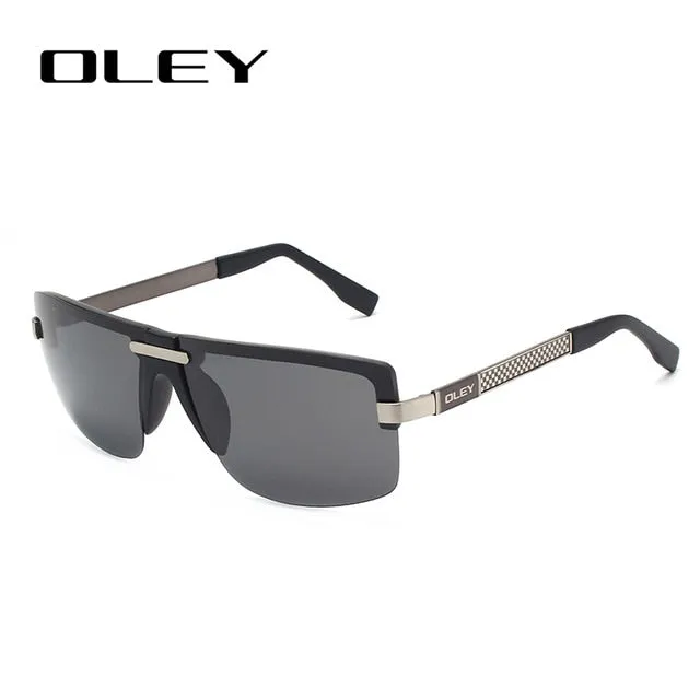 Oley Men's Frameless Polarized Sunglasses Classic Hd Pilot Uv400 Y4909