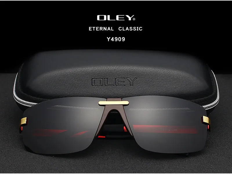 Oley Men's Frameless Polarized Sunglasses Classic Hd Pilot Uv400 Y4909