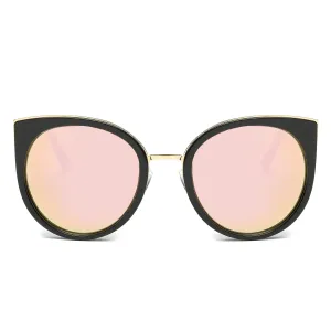 PALISADES SUNGLASS IN BLACK WITH PINK