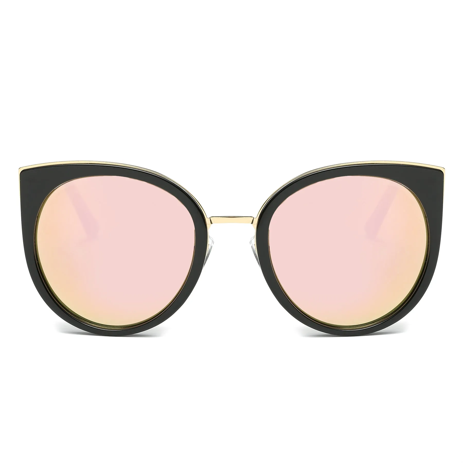 PALISADES SUNGLASS IN BLACK WITH PINK