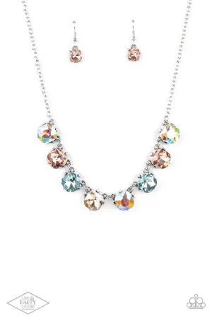 Paparazzi Dreamy Decorum - Multi Iridescent Necklace