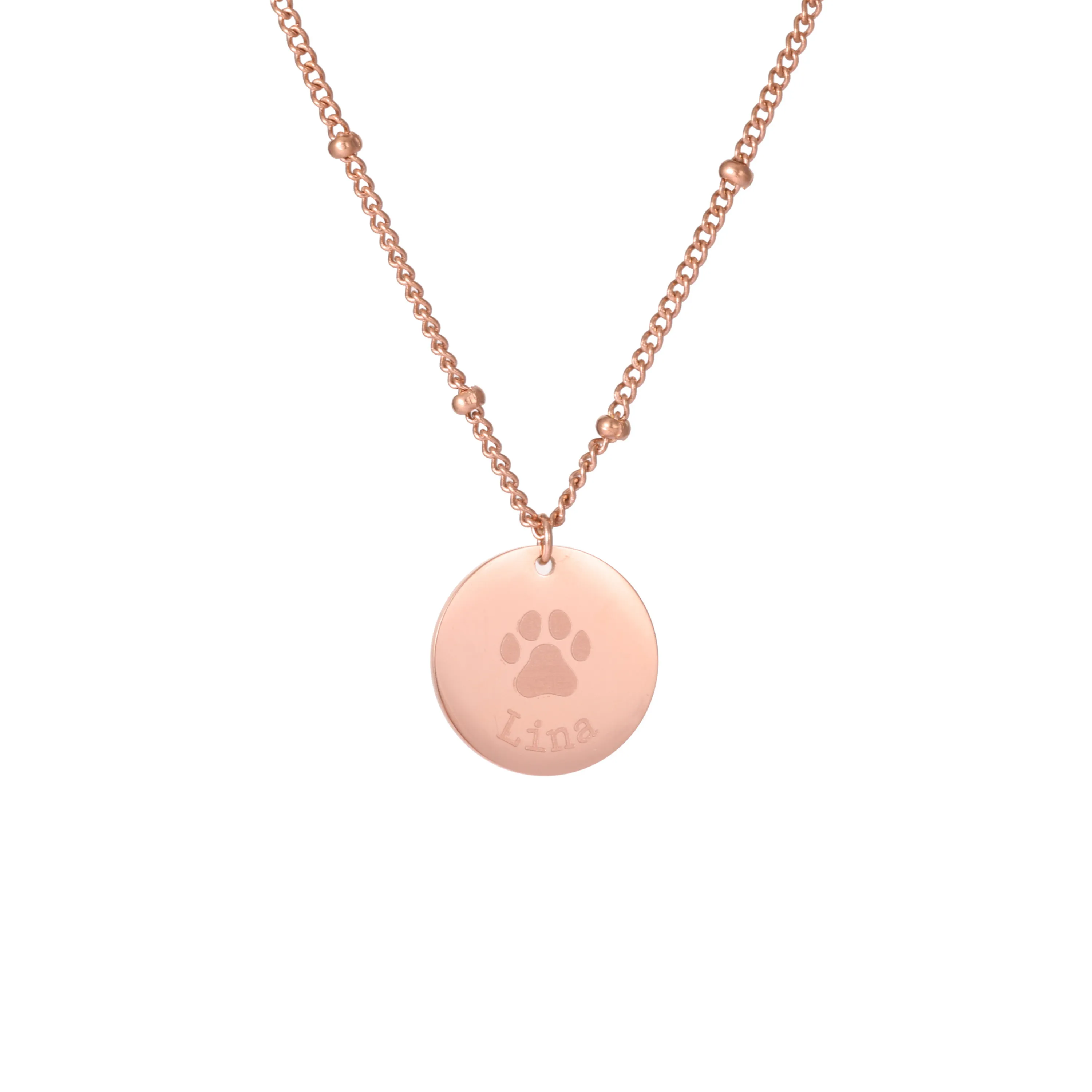 Personalized Paw Print Necklace