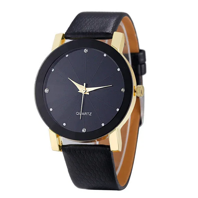 Quartz Business style Leather Band Wristwatch