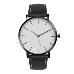 Quartz Faux Leather Strap Wristwatches For Men