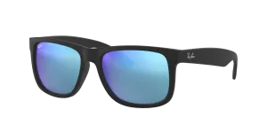 RAY BAN JUSTIN RUBBER BLACK | BLUE MIRROR