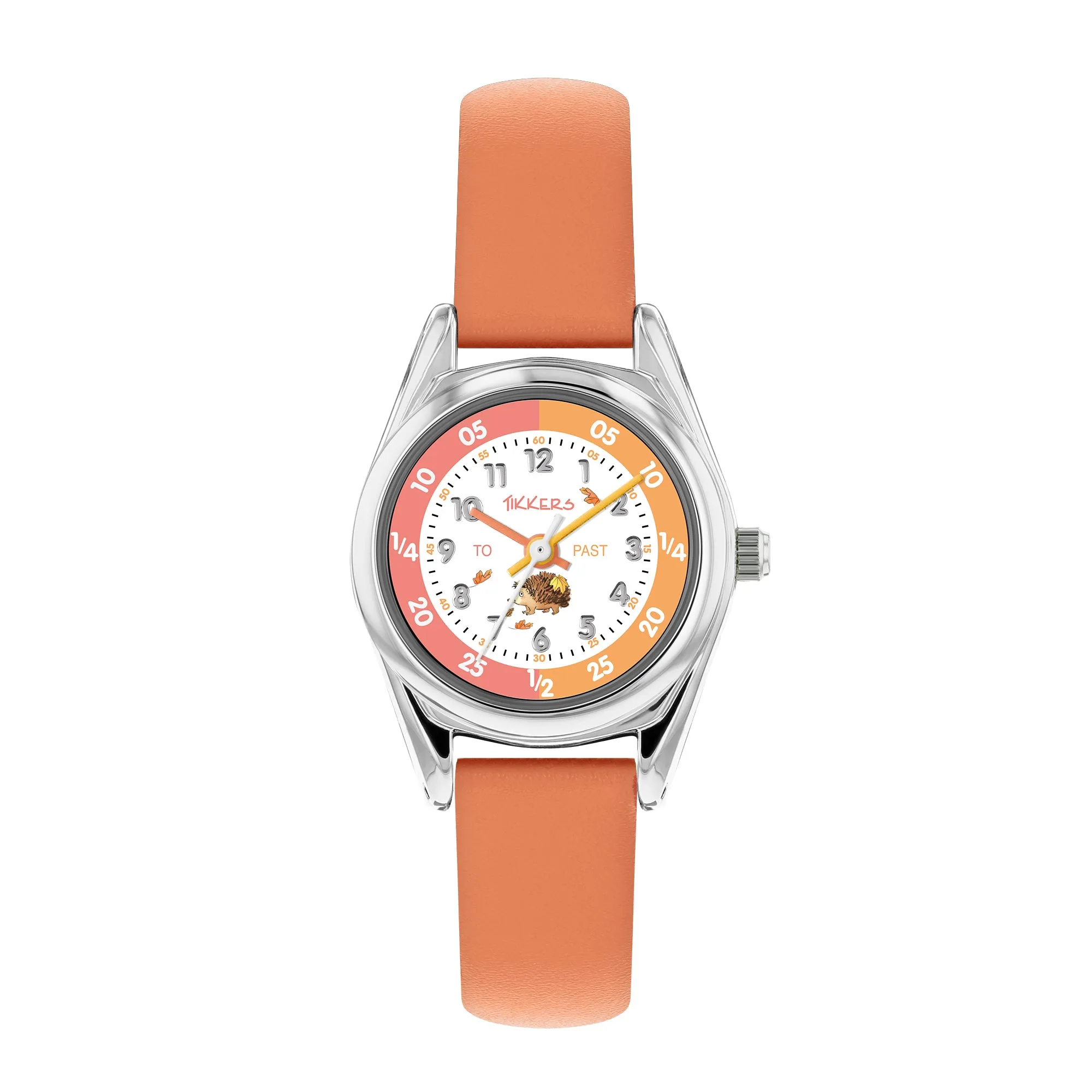 RSPB x Tikkers Hedgehog Coral Strap Kids Time Teacher Watch