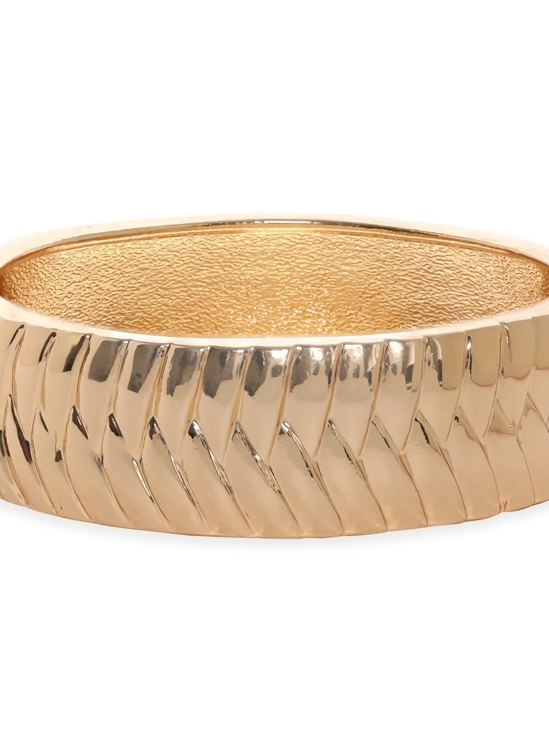 Rubans Voguish Gold Plated Striped Bracelet