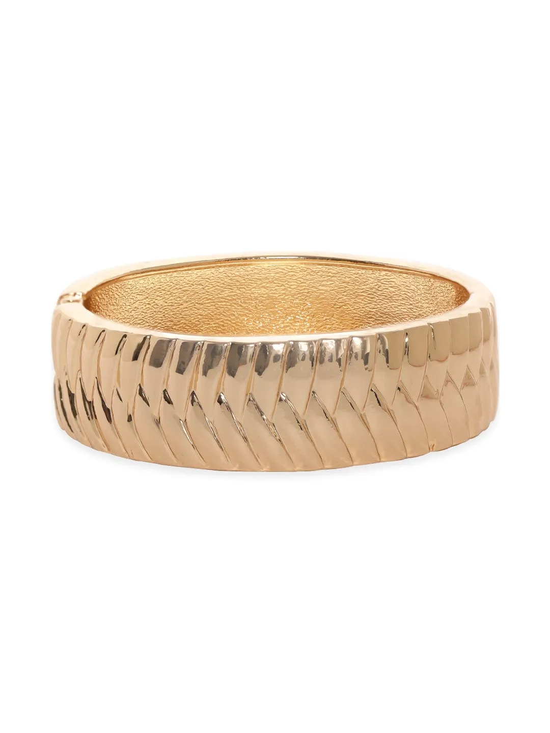 Rubans Voguish Gold Plated Striped Bracelet